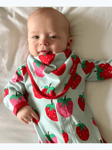 Toby Tiger Dreieckstuch "Strawberry" in Weiß/ Rot