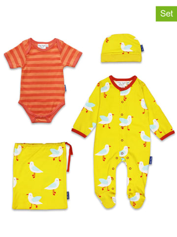 Toby Tiger 4tlg. Erstlingsset "Yellow Seagu" in Orange/ Gelb