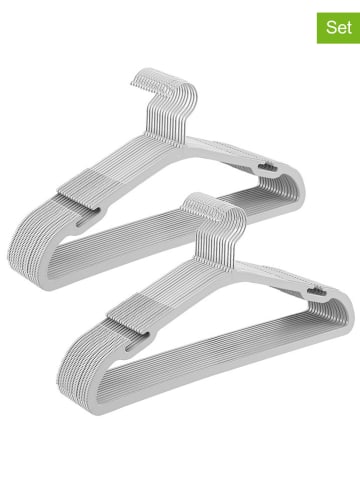 Songmics 30er-Set: Kleiderbügel in Hellgrau - (B)41,6 x (H)21,4 cm