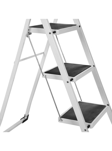 SONGMICS Drabina w kolorze srebrno-czarnym - 46,5 x 105 x 74,5 cm