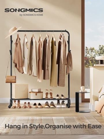 SONGMICS Kledingrek zwart - (B)103,5 x (H)155 x (D)41 cm