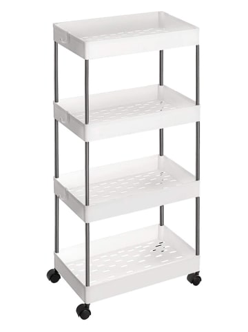 SONGMICS Küchenwagen in Weiß/ Silber - (B)40 x (H)88 x (T)22 cm