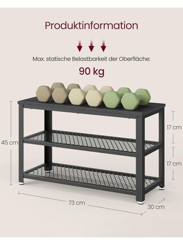 Songmics Schoenenkast zwart - (B)73 x (H)45 x (D)30 cm
