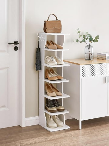 Songmics Schoenenkast wit - (B)26,4 x (H)110,4 x (D)30 cm
