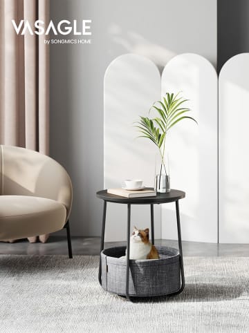 Songmics Bijzettafel zwart/grijs - (H)45 x Ø 50 cm