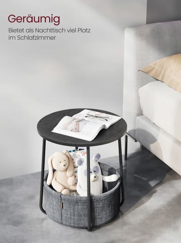 Songmics Beistelltisch in Schwarz/ Grau - (H)45 x Ø 50 cm