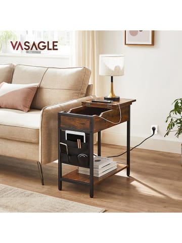 Songmics Stolik w kolorze brązowo-czarnym - 60 x 60 x 31,5 cm