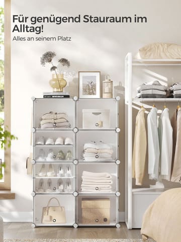 Songmics Szafka w kolorze białym na buty - 124 x 94 x 32 cm