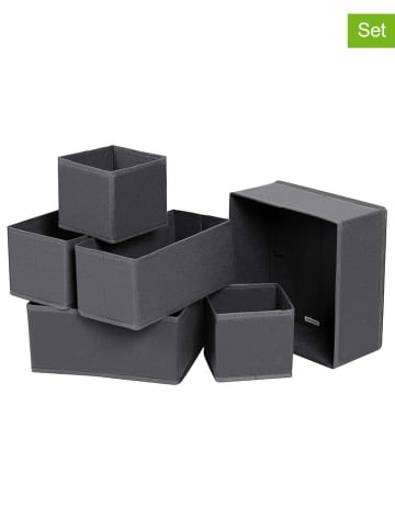 Songmics 6-delige set: lade-organizers grijs