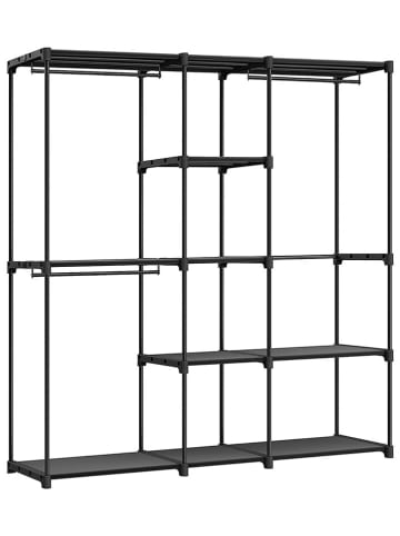 Songmics Garderoba stojąca w kolorze czarnym - 182 x 182 x 43 cm
