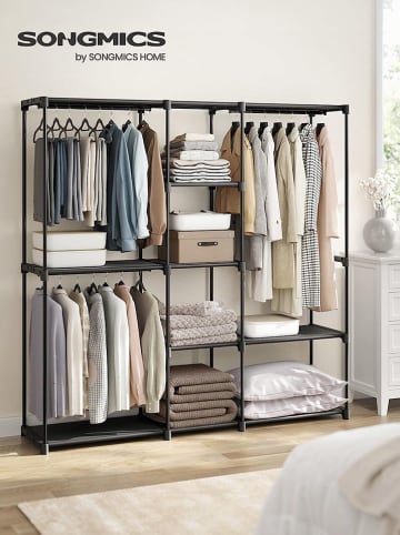 Songmics Garderoba stojąca w kolorze czarnym - 182 x 182 x 43 cm
