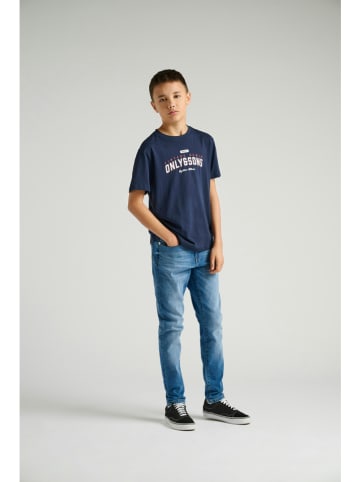 ONLY & SONS Junior Koszulka "Lenny" w kolorze granatowym