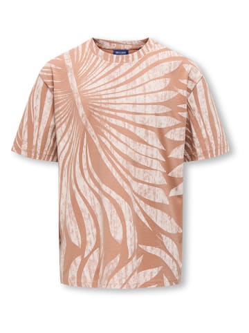 ONLY & SONS Junior Shirt "Zeke" in Orange/ Weiß