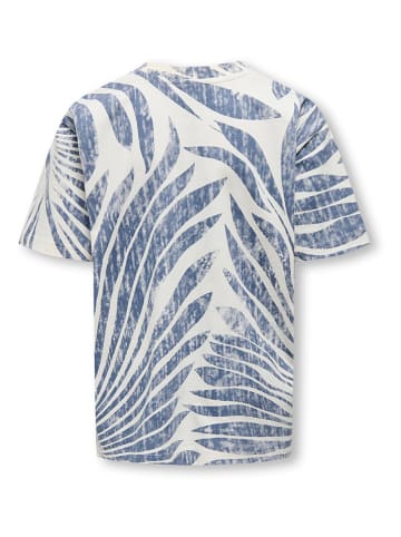 ONLY & SONS Junior Shirt "Zeke" wit/blauw