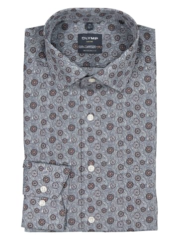 OLYMP Blouse "Luxor" - modern fit - bruin