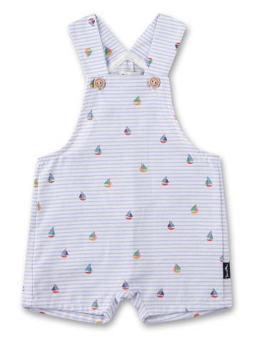 Sanetta Kidswear Ogrodniczki w kolorze błękitnym ze wzorem