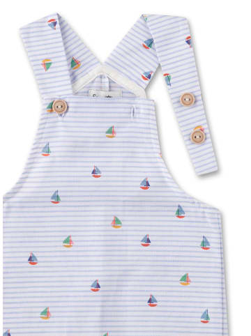 Sanetta Kidswear Tuinbroek lichtblauw/meerkleurig