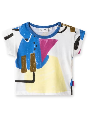 Sanetta Kidswear Koszulka w kolorze białym ze wzorem