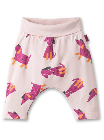 Sanetta Kidswear Spodnie w kolorze jasnoróżowo-fioletowo-pomarańczowym