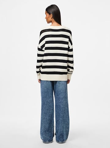 Pieces Sweter w kolorze czarno-białym
