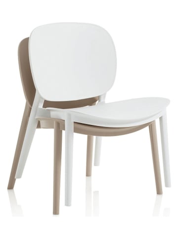 TFT Home Stuhl "Mahon" in Weiß - (B)58 x (H)71 x (T)48,5 cm