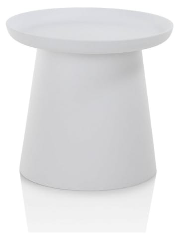 TFT Home Couchtisch "Klachi" in Weiß - (H)45 x Ø 50 cm