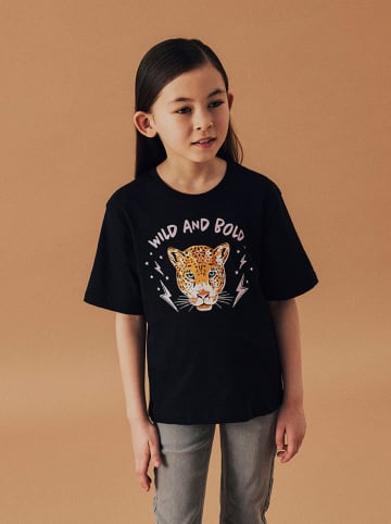 name it Shirt "Betria" zwart/oranje