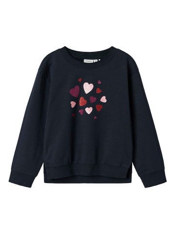 name it Sweatshirt "Biliva" in Dunkelblau/ Pink