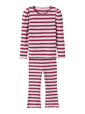 name it 2-delige outfit "Balisa" lichtroze/aubergine
