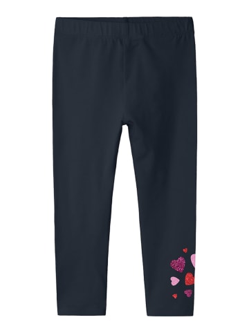 name it 2er-Set: Leggings "Biline" in Grau/ Dunkelblau