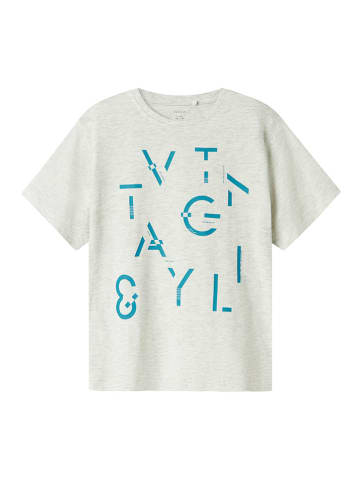 name it Shirt "Bennibo" in Grau/ Blau