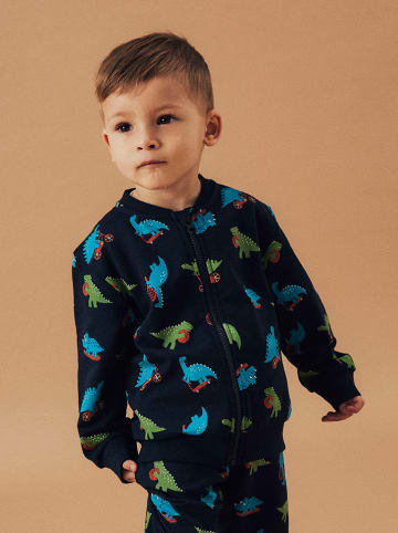 name it Sweatvest "Bertillo" donkerblauw/meerkleurig