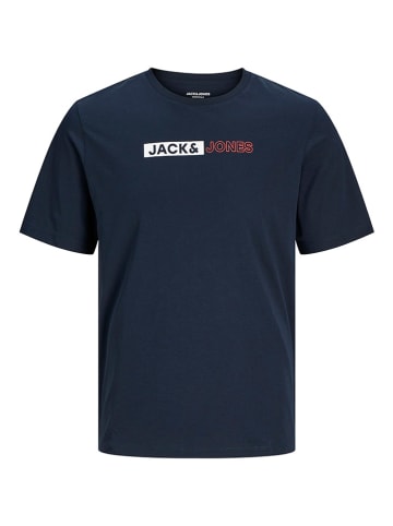 JACK & JONES Junior Koszulka "Corp" w kolorze granatowym