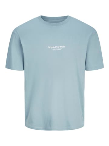 JACK & JONES Junior 2er-Set: Shirts "Vesterbro" in Hellblau/ Anthrazit