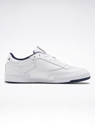 Reebok Leder-Sneakers "Club C 85" in Weiß/ Dunkelblau