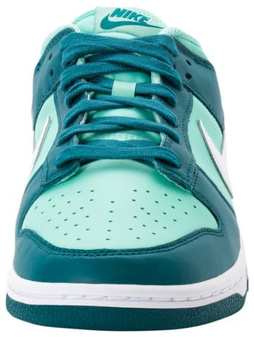 Nike Leder-Sneakers "Dunk Low" in Türkis