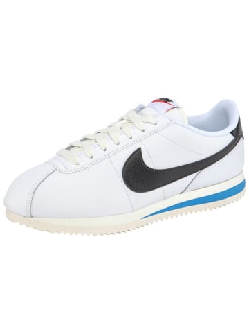 Nike Leder-Sneakers "Cortez" in Weiß/ Schwarz/ Blau
