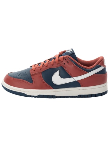 Nike Leder-Sneakers "Dunk Low" in Rot/ Dunkelblau
