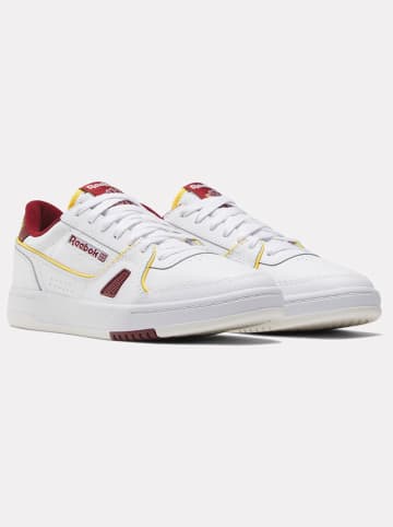 Reebok Leder-Sneakers "LT Court" in Weiß/ Rot/ Gelb