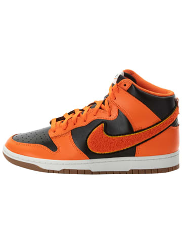 Nike Leren sneakers "Nike Dunk High" zwart/oranje