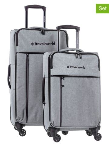 Travel World 2er-Set: Reisetasche in Silber
