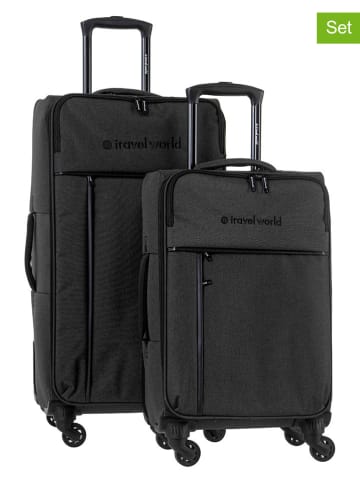 Travel World 2er-Set: Reisetasche in Schwarz
