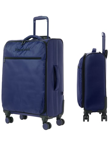 Travel World 3tlg. Hardcase-Trolleyset in Dunkelblau