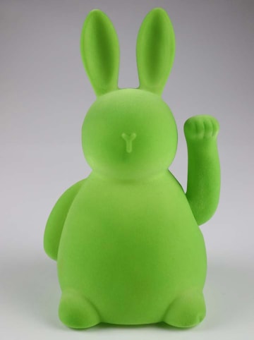 AM Design Decofiguur ''Zwaaiend konijn'' lichtgroen - (B)11 x (H)20 x (T)10 cm