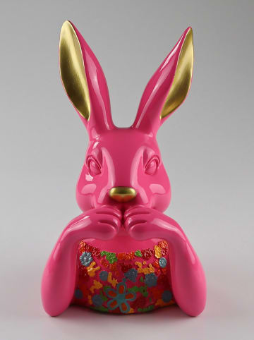 AM Design Dekofigur ''Hase'' in Pink - (B)14 x (H)23 x (T)13 cm