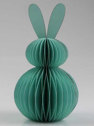 AM Design Dekofigur "Hase" in Türkis - (B)11 x (H)20 x (T)11 cm