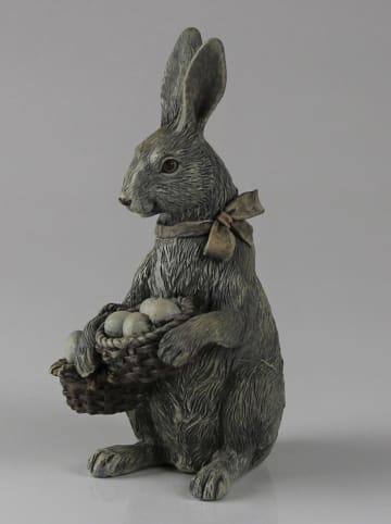 AM Design Decoratief figuur "Konijn" grijs - (B)9,5 x (H)15 x (D)6,5 cm