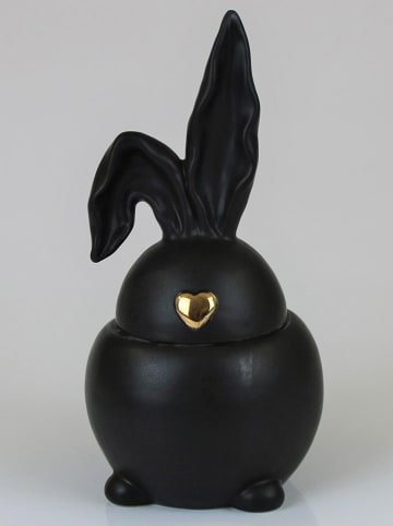 AM Design Opslagcontainer "Konijn" zwart - (B)12,5 x (H)23 x (D)12 cm