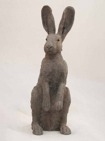 AM Design Decofiguur ''Konijn'' grijs - (B)23,5 x (H)52 x (T)17 cm