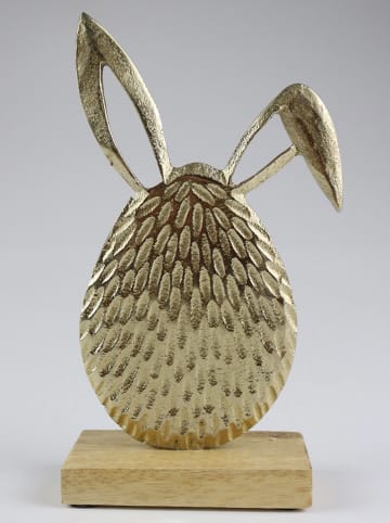 AM Design Decoratief figuur "Paasei" goudkleurig - (B)14,5 x (H)25,5 x (D)5 cm